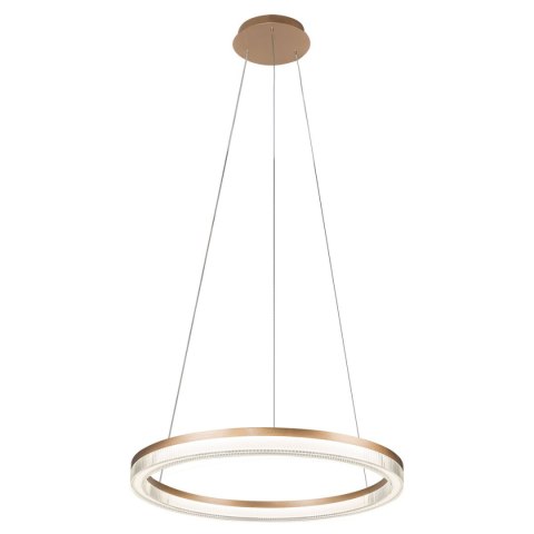 Light Prestige Lampa wisząca Midway Cristal Triangle złoto - transparentna LED CCT