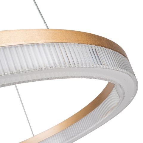 Light Prestige Lampa wisząca Midway Cristal Triangle złoto - transparentna LED CCT