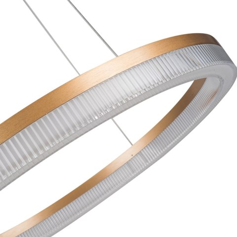 Light Prestige Lampa wisząca Midway Cristal Triangle złoto - transparentna LED CCT