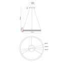 Light Prestige Lampa wisząca Midway Cristal Triangle złoto - transparentna LED CCT