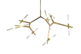 Lampa wisząca CANDELABR 14 złota - aluminium, szkło