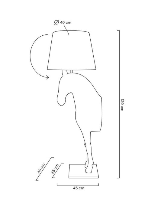 Lampa podłogowa KOŃ HORSE STAND S biała - włókno szklane