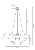 MOOSEE lampa wisząca STING RAY 80 czarna / złota