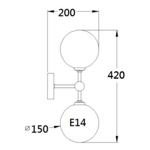 Light Prestige Kinkiet Dorado złoty 2xE14