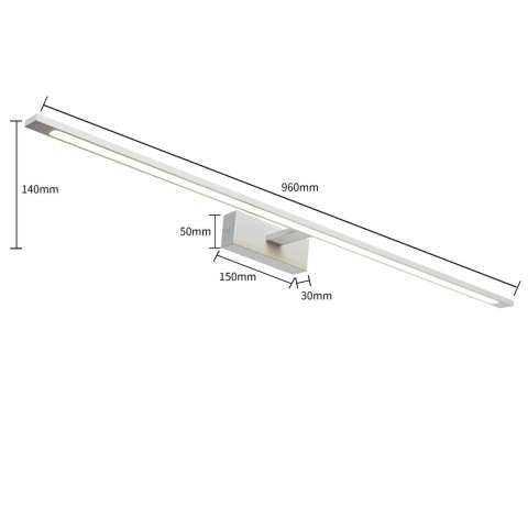 Light Prestige Kinkiet Isla XXL chrom 96cm IP44 LED CCT