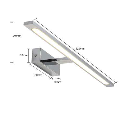 Light Prestige Kinkiet Isla chrom 62cm IP44 LED CCT