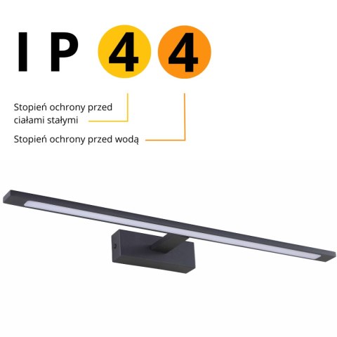 Light Prestige Kinkiet Isla czarny 62cm IP44 LED CCT