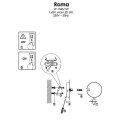 Light Prestige Kinkiet Roma złoty 1xG9