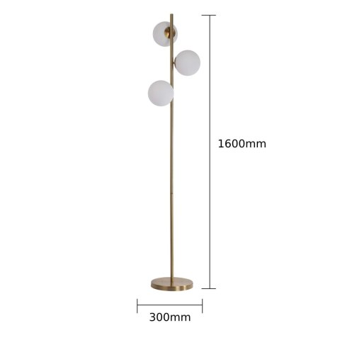 Light Prestige Lampa podłogowa Dorado złota 3xE14