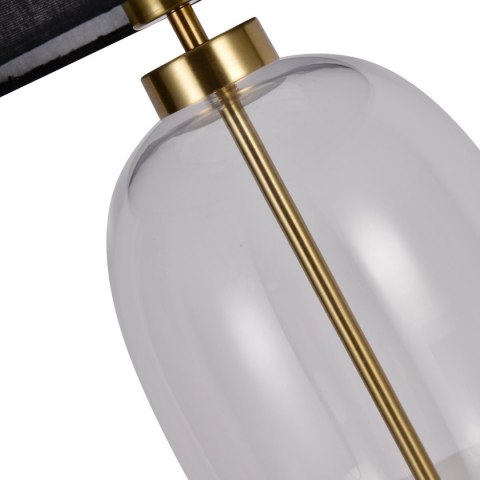Light Prestige Lampa stołowa Amur czarno - transparentna 1xE27