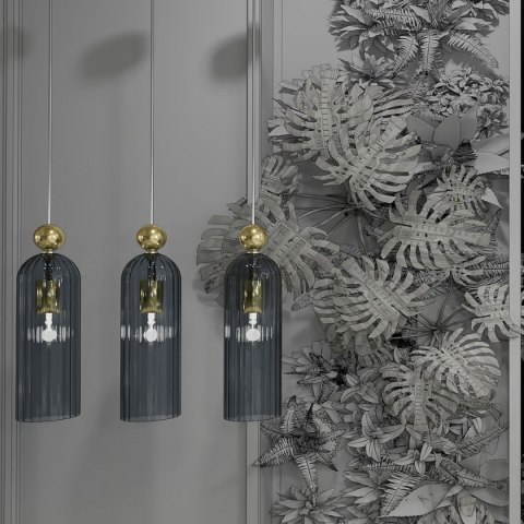 Light Prestige Lampa wisząca Piega 1 smoked 1xE14