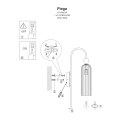 Light Prestige Lampa wisząca Piega 1 smoked 1xE14