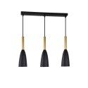 Light Prestige Lampa wisząca Solin 3 czarno-złota 3xE27