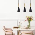 Light Prestige Lampa wisząca Solin 3 czarno-złota 3xE27
