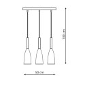 Light Prestige Lampa wisząca Solin 3 czarno-złota 3xE27