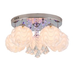 Light Prestige Ozdobny plafon Sada srebrny 5xE14 plus LED