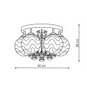 Light Prestige Ozdobny plafon Sada srebrny 5xE14 plus LED