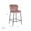 RICHMOND krzesło barowe DARBY 68 różowe - trudnopalne