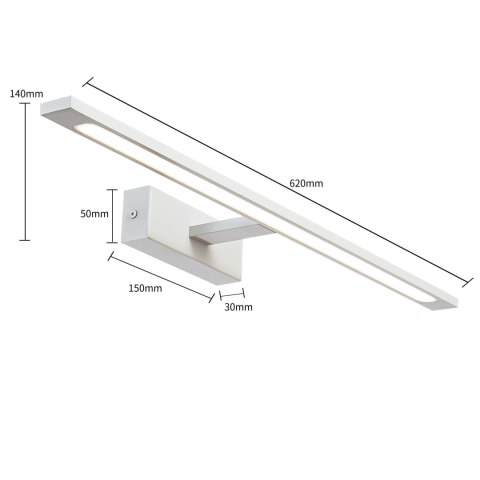 Light Prestige Kinkiet Isla biały 62cm IP44 LED CCT