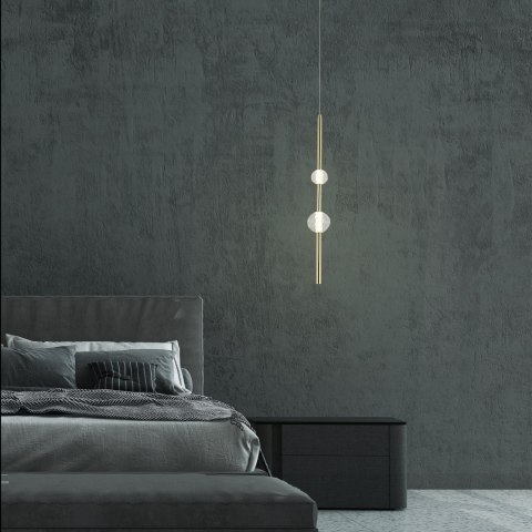 Light Prestige Lampa wisząca Vaku złota LED 4000K