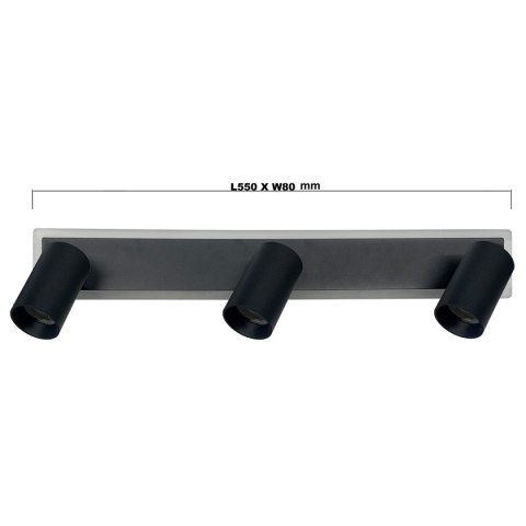 Light Prestige Spot Parma 3 czarny 3xGU10 LED CCT