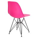 Krzesło P016 PP Black dark pink