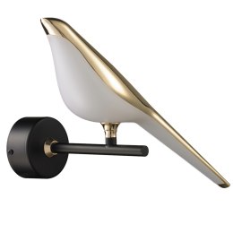 Lampa ścienna BIRD TIT LED złoto-czarna 28 cm