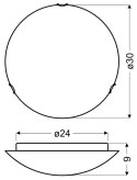 IZIS PLAFON 30 1X60W E27 MIEDZIANY