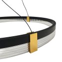 Light Prestige Lampa wisząca Plum Triangle 60 cm czarno-transparentna LED CCT