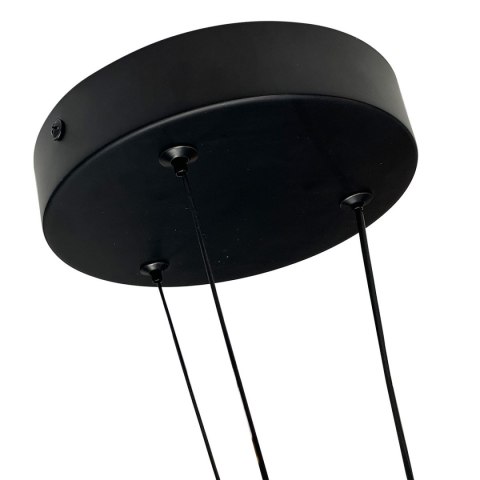 Light Prestige Lampa wisząca Plum Triangle 60 cm czarno-transparentna LED CCT