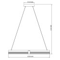 Light Prestige Lampa wisząca Plum Triangle 60 cm czarno-transparentna LED CCT