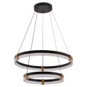 Light Prestige Lampa wisząca Plum 60 cm 40 cm czarno-transparentna LED CCT