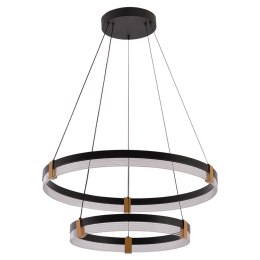 Light Prestige Lampa wisząca Plum 60 cm 40 cm czarno-transparentna LED CCT