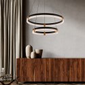 Light Prestige Lampa wisząca Plum 60 cm 40 cm czarno-transparentna LED CCT
