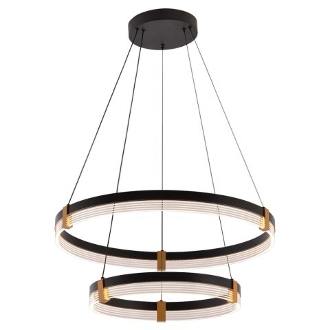 Light Prestige Lampa wisząca Plum 60 cm 40 cm czarno-transparentna LED CCT