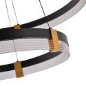 Light Prestige Lampa wisząca Plum 60 cm 40 cm czarno-transparentna LED CCT