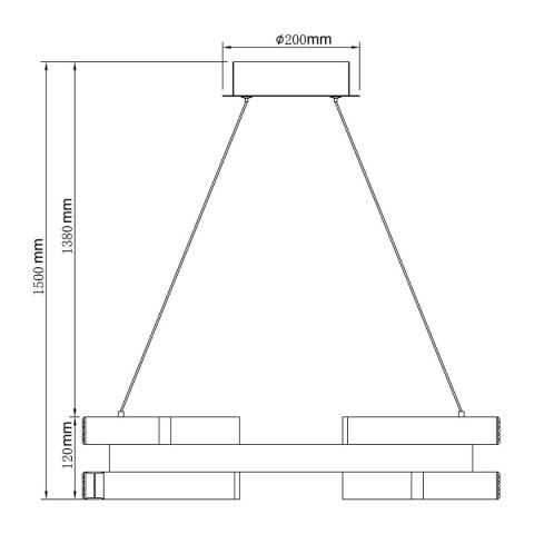 Light Prestige Lampa wisząca Tarja złota LED CCT