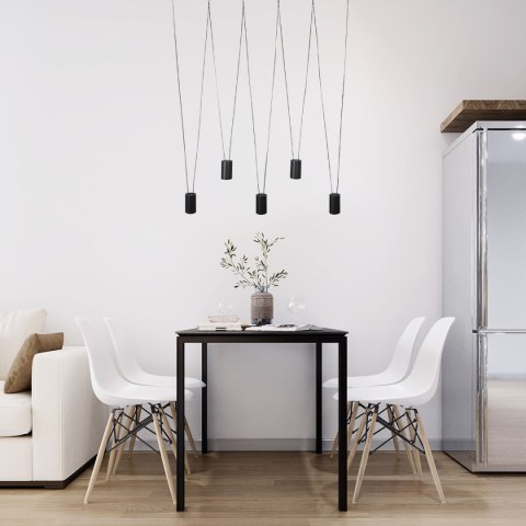 Light Prestige Lampa wisząca Toledo czarna 5xGU10