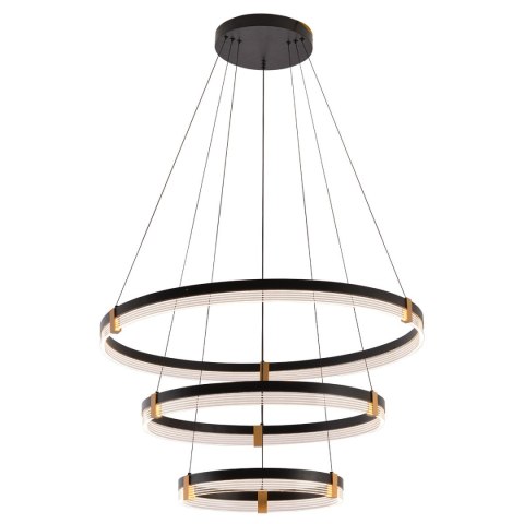 Light Prestige Lampa wisząca Plum 80 cm 60 cm 40 cm czarno-transparentna LED CCT