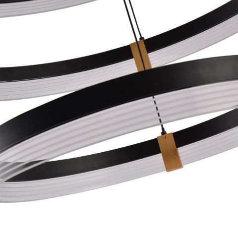 Light Prestige Lampa wisząca Plum 80 cm 60 cm 40 cm czarno-transparentna LED CCT
