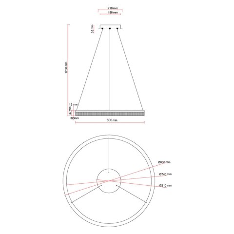 Light Prestige Lampa wisząca Midway Cristal Triangle złoto - transparentna LED CCT