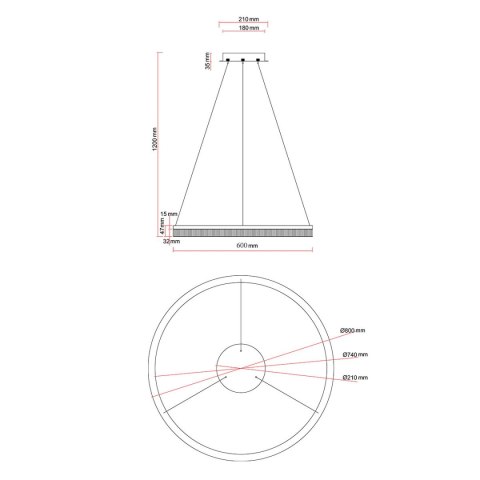 Light Prestige Lampa wisząca Midway Cristal Triangle złoto - transparentna LED CCT
