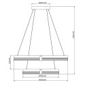 Light Prestige Lampa wisząca Plum 60 cm 40 cm czarno-transparentna LED CCT