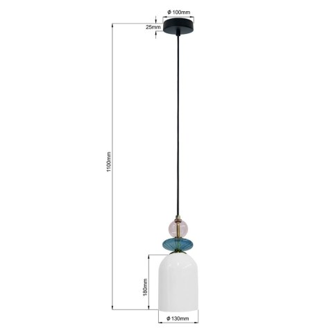 Light Prestige Lampa wisząca Tropea biała 1xE27