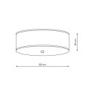 Light Prestige Plafon Girona szary 80 cm 6xE27