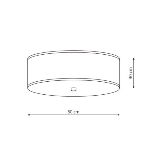 Light Prestige Plafon Girona szary 80 cm 6xE27