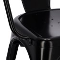 Krzesło Paris Arms czarne inspirowane Tolix