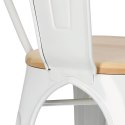 Krzesło Paris Wood białe sosna naturalna