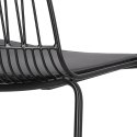 Krzesło Willy Arm Black z poduszką PU