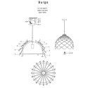 Light Prestige Lampa wiszaca Burgo mała drewniana 1xE27